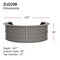 Linea Italia Reception Desk 107 in D X 46 in H, 11.8 ft W X Thermofused Laminate, Ash ZUD298 - alternate 5